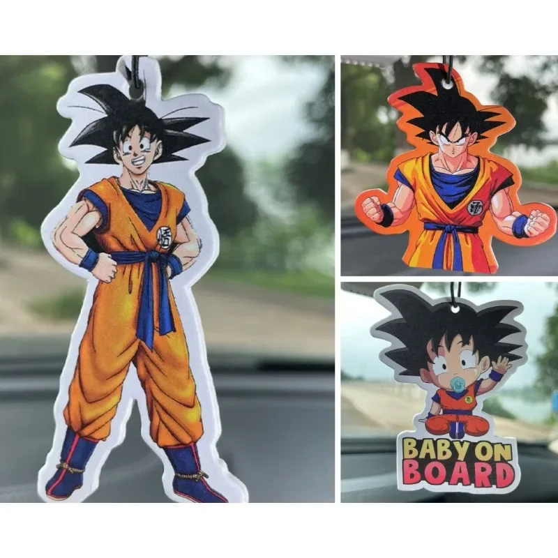 Dragon Ball Anime periphery Goku Cartoon Car Aromatherapy Fragrance Film Long lasting Light Fragrance Wardrobe Eliminating Odors