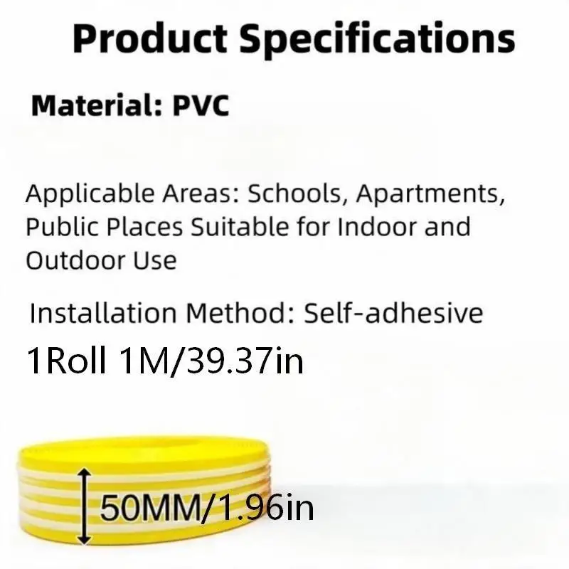 1Roll 5cmx1M Glow in The Dark Anti Slip Tape, PVC Non Slip Strips with Luminous Stripe, Stair Edge Protector for Indoor