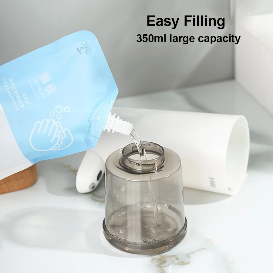 موزع الصابون الكهربائي الأوتوماتيكي ، مستشعر الأشعة تحت الحمراء ، غسالة اليدين ، الشامبو ، صابون الأطباق ، صانع الرغوة ، المطبخ ، شحن USB