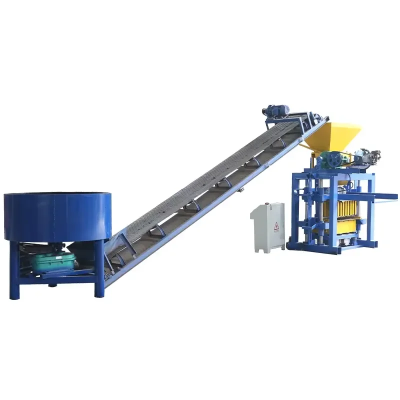 Semi Automatic Interlock Block Making Machine QTJ4-35 Minitype for Cement Brick Production High Safety Level 4-Year Warranty