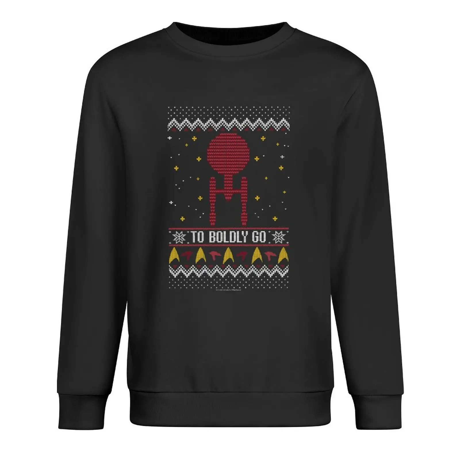 

Star Trek Next Generation To Boldly Go Ugly Christmas Sweater Pullover mens designer clothes anime clothing men's sweatshirt