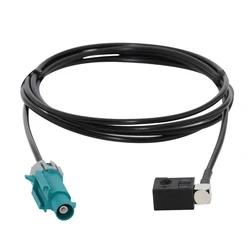 Conector de ángulo recto Fakra A hembra, Color negro A Fakra Z macho, Cable Pigtail impermeable, RG174, 15cm, 1 unidad