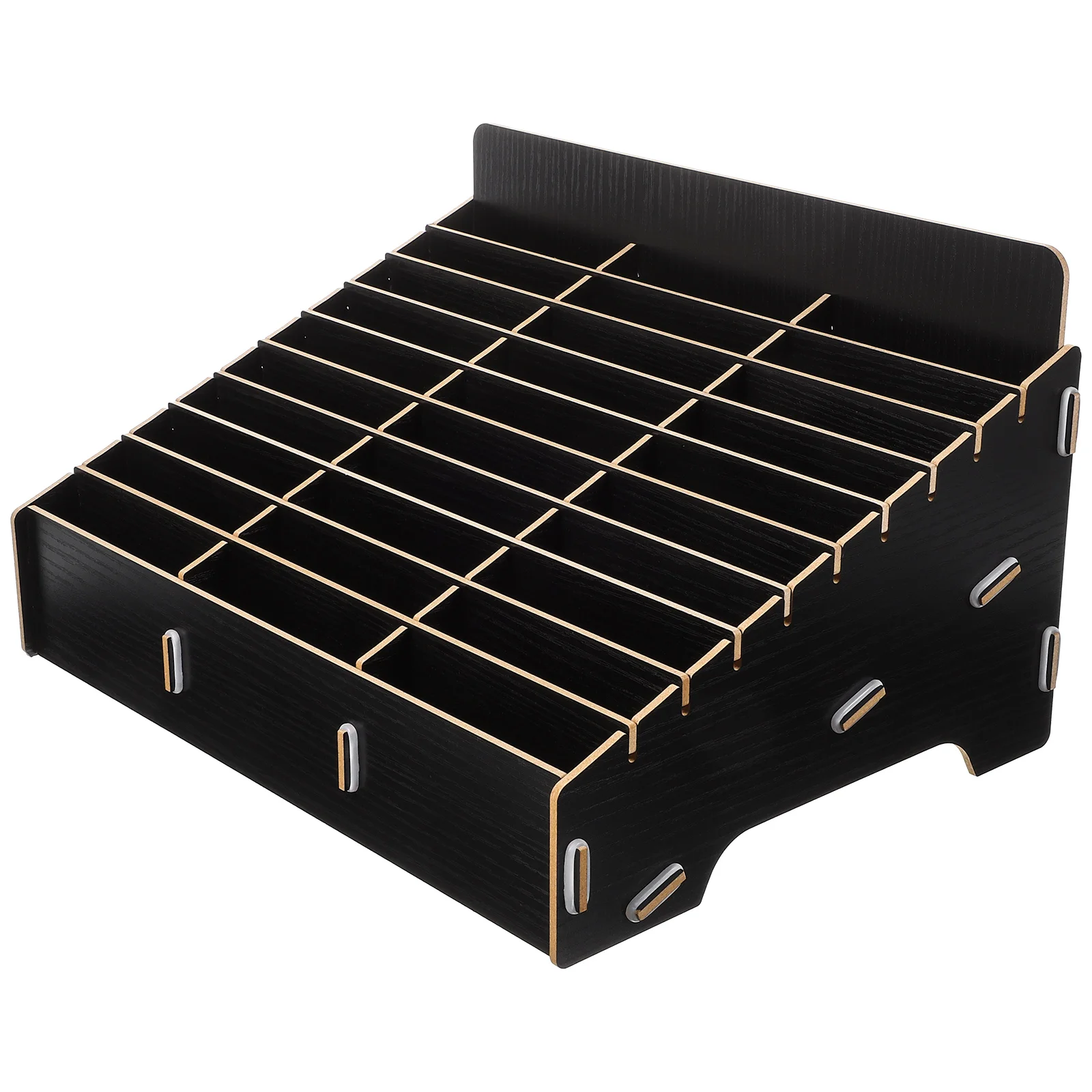 

Mobile Phone Storage Box Meeting Room Organizer Display Rack Holder Wooden Case Office Tablet Stand