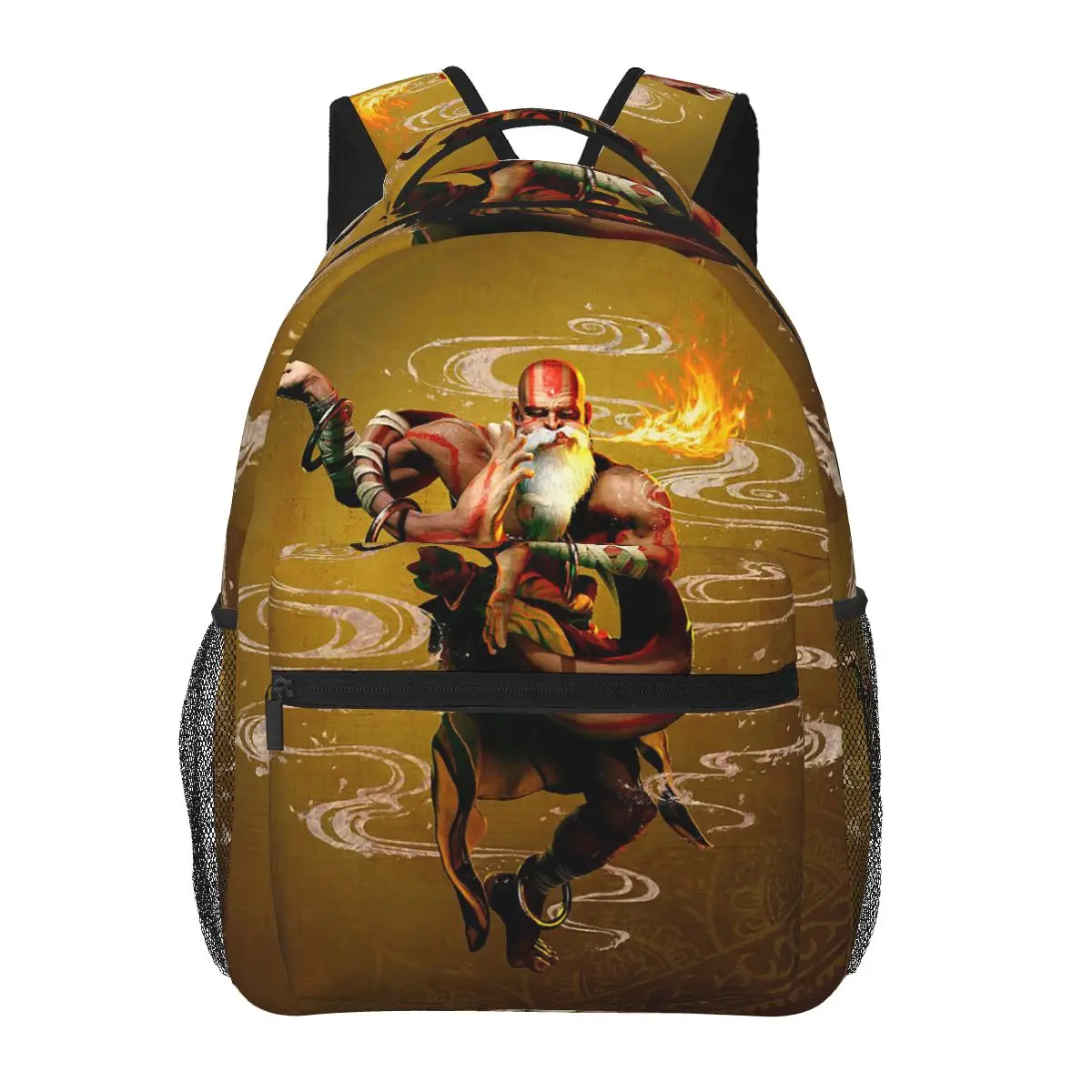 Street Fighter Dhalsim Fighting Anime Backpacks Boys Girls Bookbag Children School Bags Cartoon Travel Rucksack Shoulder Bag