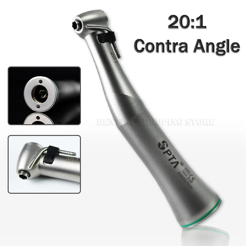 

20:1 Dental Low Speed Implant Reduction Contra angle Dentistry Turbine Handpiece Tools Compatible With Implant Bending Machine