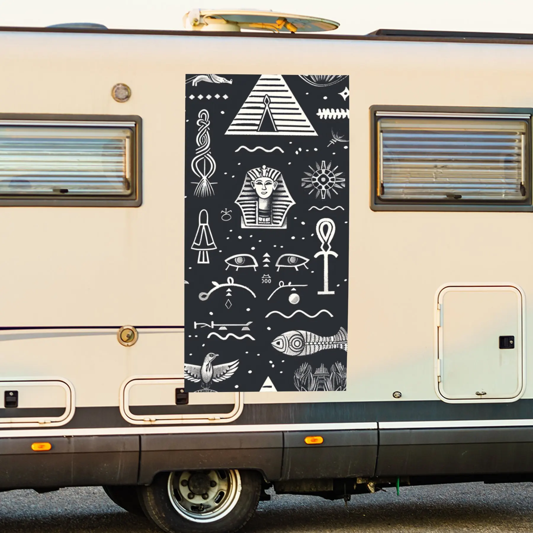 

Наклейка на автомобиль с символами древнего Египта, виниловая наклейка на сторону дома двигателя, водонепроницаемая самоклеящаяся виниловая наклейка