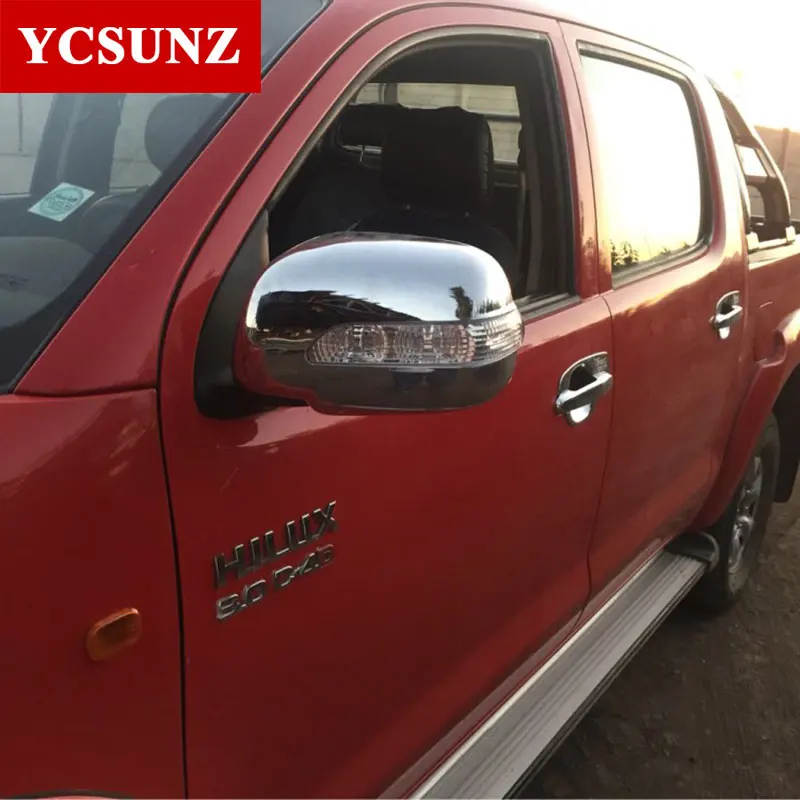 Mirror Cover With Indicator For Toyota Hilux Vigo SR5 2012 2013 2014 Rear View Mirror Cover fortuner Double Cabin Accessories