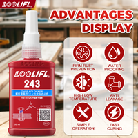 243 Blue Medium Strength Threadlockers, Universal Thread Adhesives, For All Metal Threaded Components, Removable Waterproof 50ML