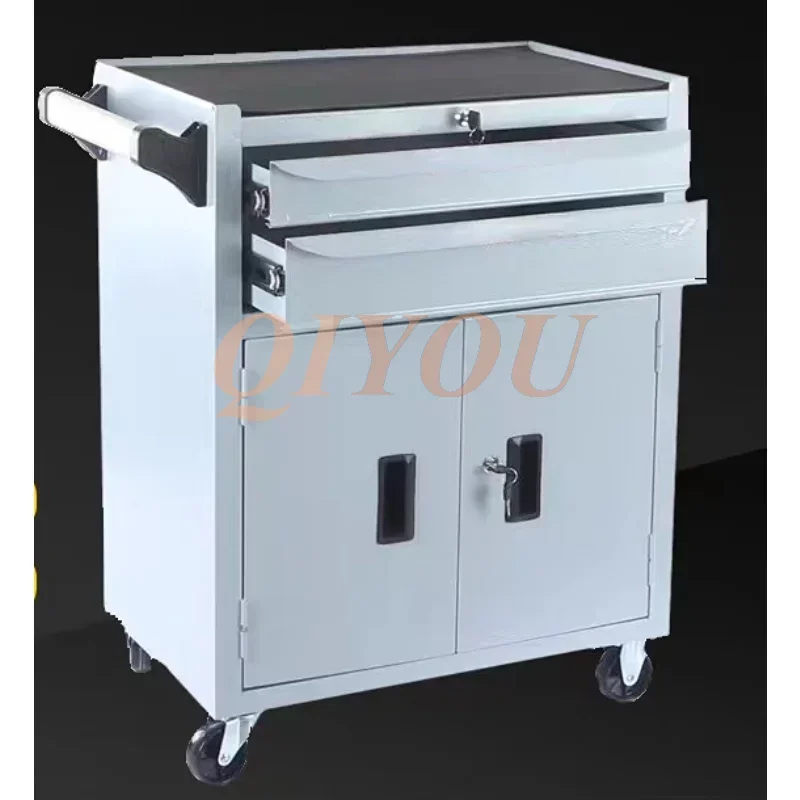 Small Cart Utility Vehicle  Auto Repair Drawer Type Multifunction  Three Layers for Workshop Mobile Thickened Iron Sheet Cabinet