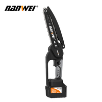 NANWEI 6&8 Inch Brushless chain saw Cordless Mini Handheld Pruning Saw Portable Woodworking Electric Saw Cutting Tool