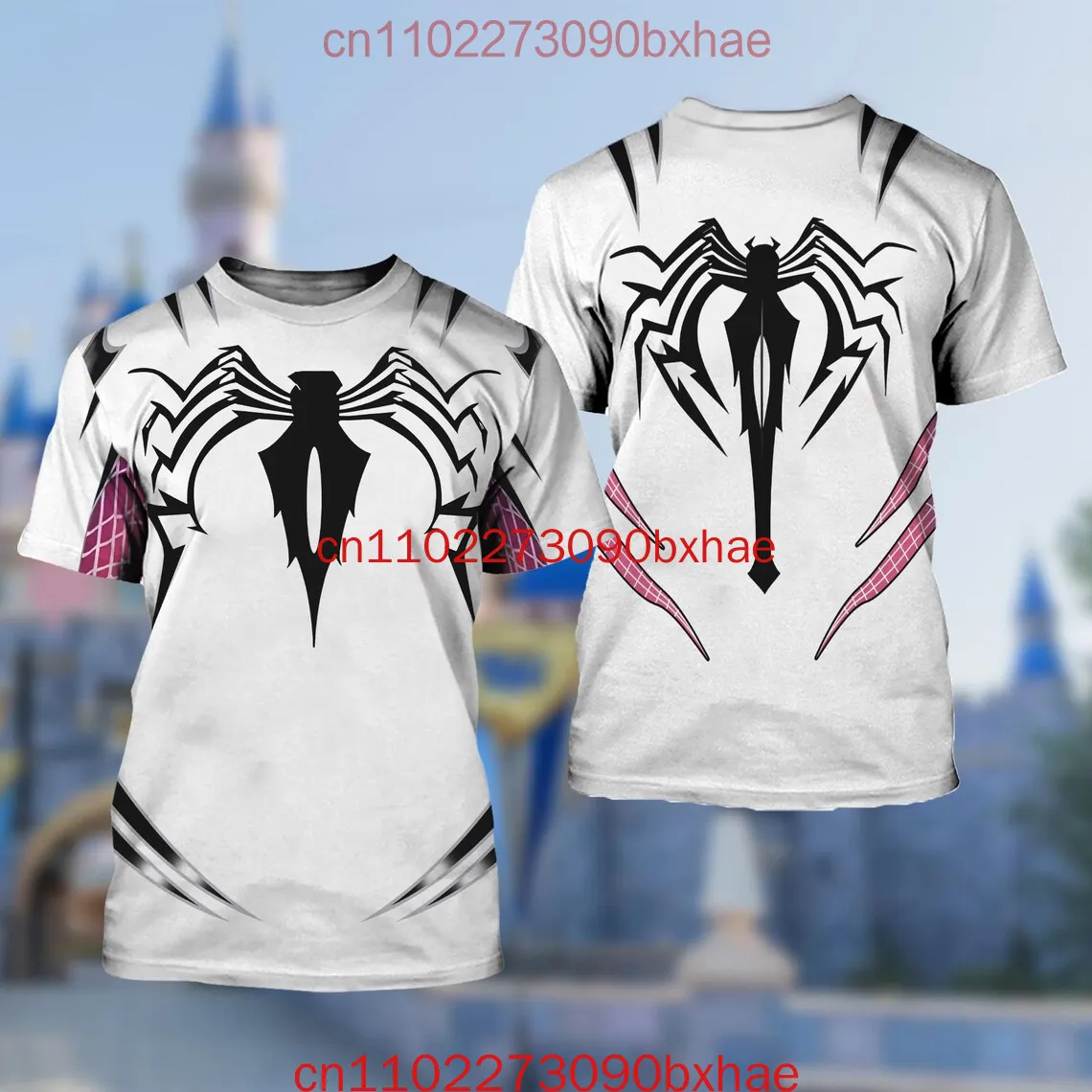 

New Disney Disney Spider Costume Men 3D T-Shirt Cartoon Cosplay Costume Men's and Women's Children's Short Sleeved T-shirt