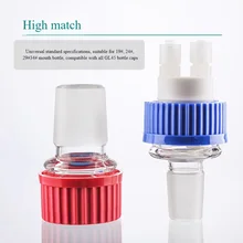 High borosilicate glass threaded GL45 screw mouth with ground stopper can be transferred to ground mouth flask