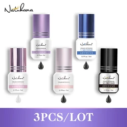 NATUHANA 3 teil/los Wimpern Kleber Wasserdicht Wimpern Extensions Kleber Schnell Trocknend Langlebig Augen Kleber Make-Up-Tools