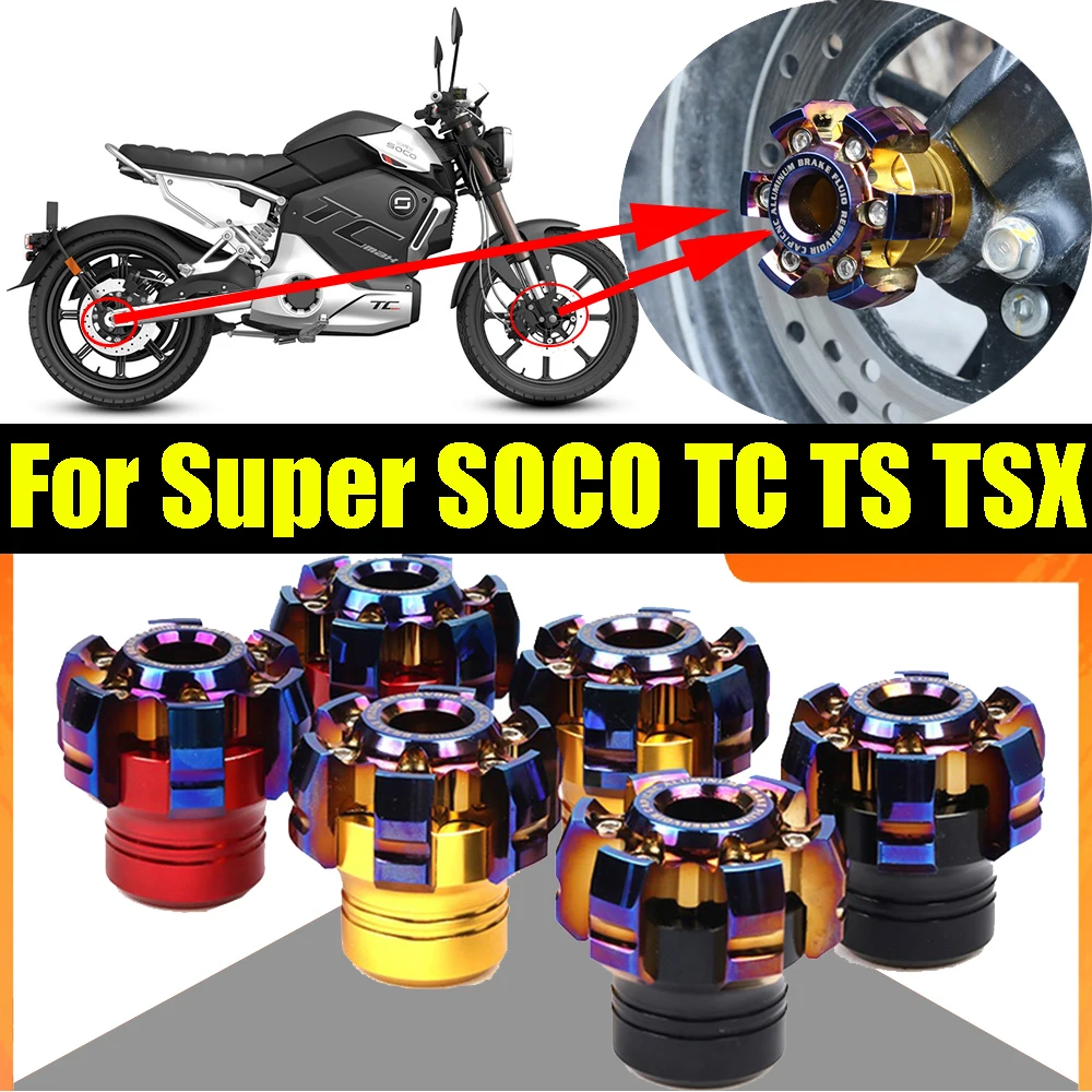 For Super SOCO TC MAX TS TSX Motorcycle Accessories Front Rear Axle Fork Cover Cap Crash Anti-fall Slider Wheel Protector Parts