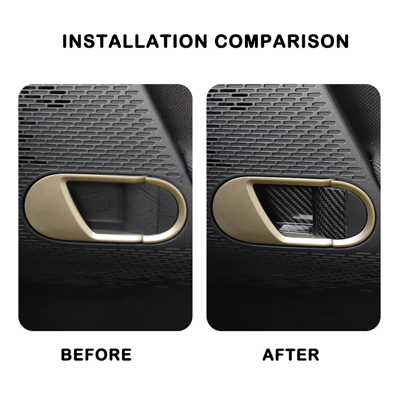Car Door Handle Protective Cover Stickers For Mini Cooper E SE J01 EV J05 Carbon Fiber Auto Parts Interior Car Accessories