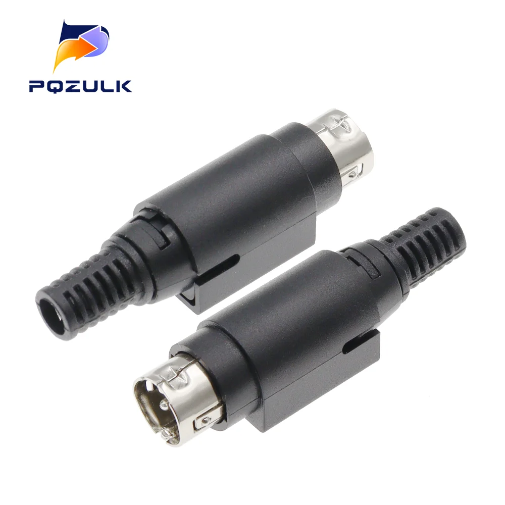 2PCS 3/4Pin Power DIN Plug For TFT LCD Flatscreen 12V DC DIN Plug TV Supply Connector Adapter New