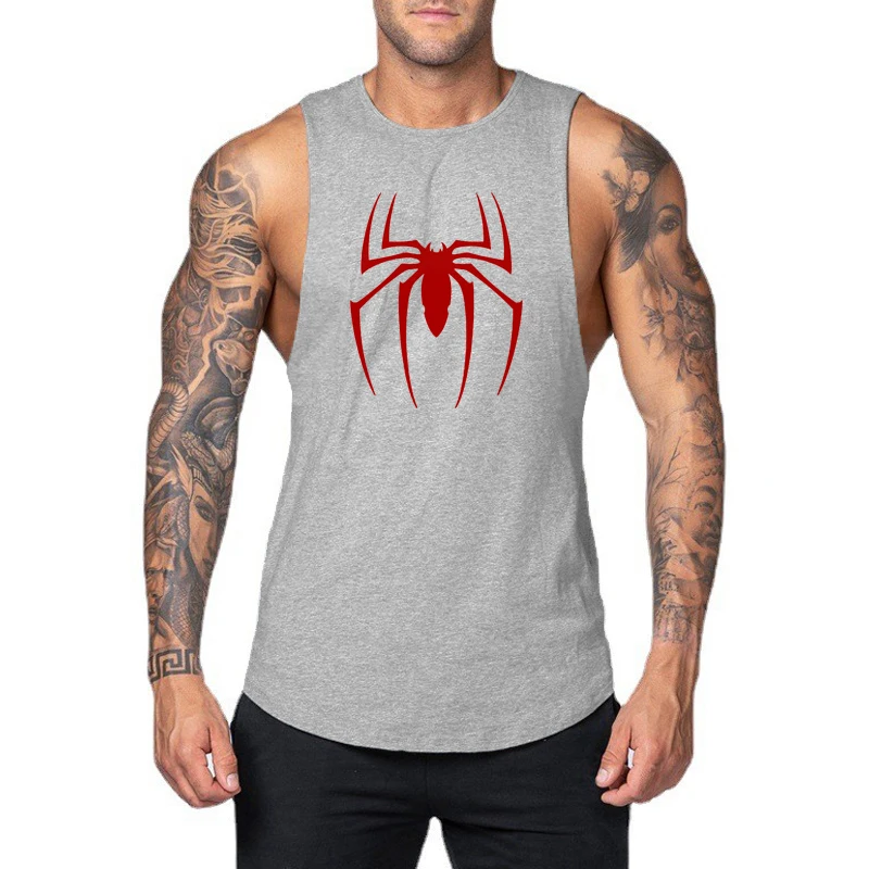 

Mens Casual Sport Sleeveless Vests Gym Bodybuilding Tank Tops Summer Cotton Breathable Cool Loose Shirts Fitness Muscle Clothing