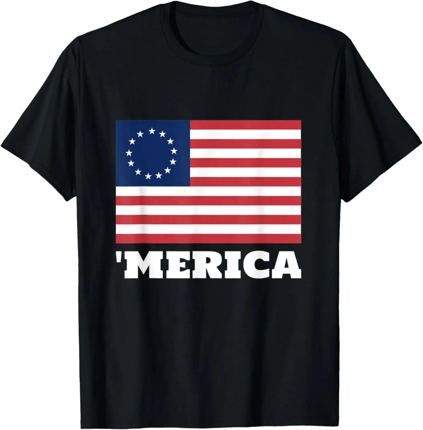 Merica Proud American Betsy Ross Old Glory USA Flag US Pride T-Shirt