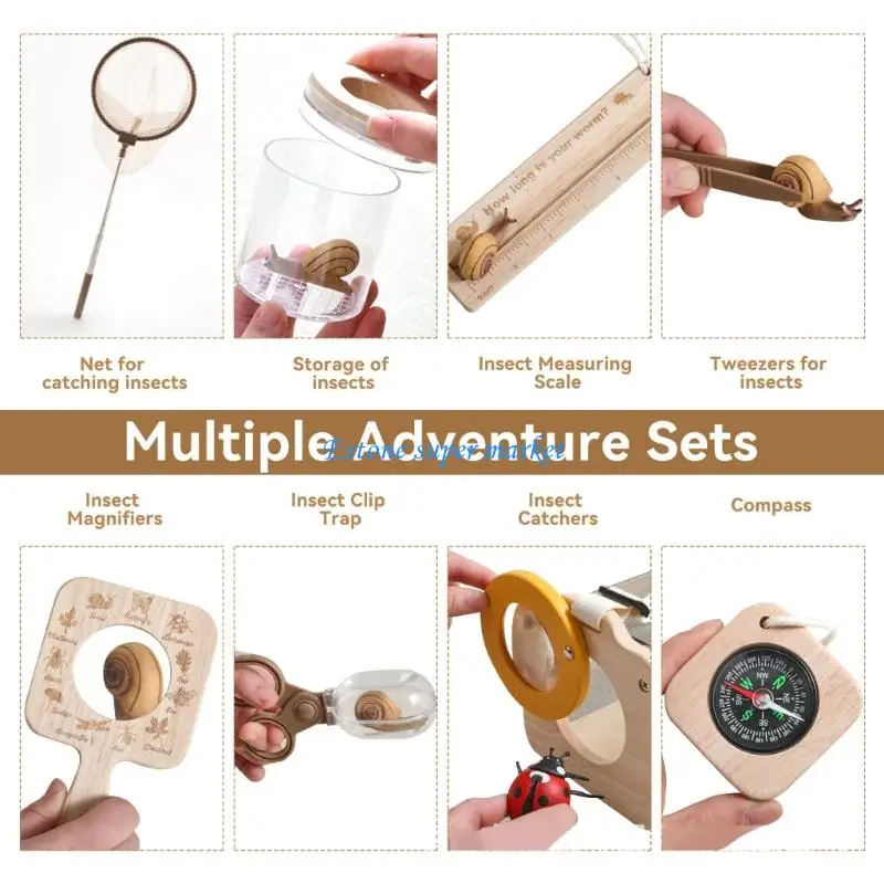 090B 11 In 1 Kids Nature Observation Set With Glass Container For Science Adventure And Learning Activity