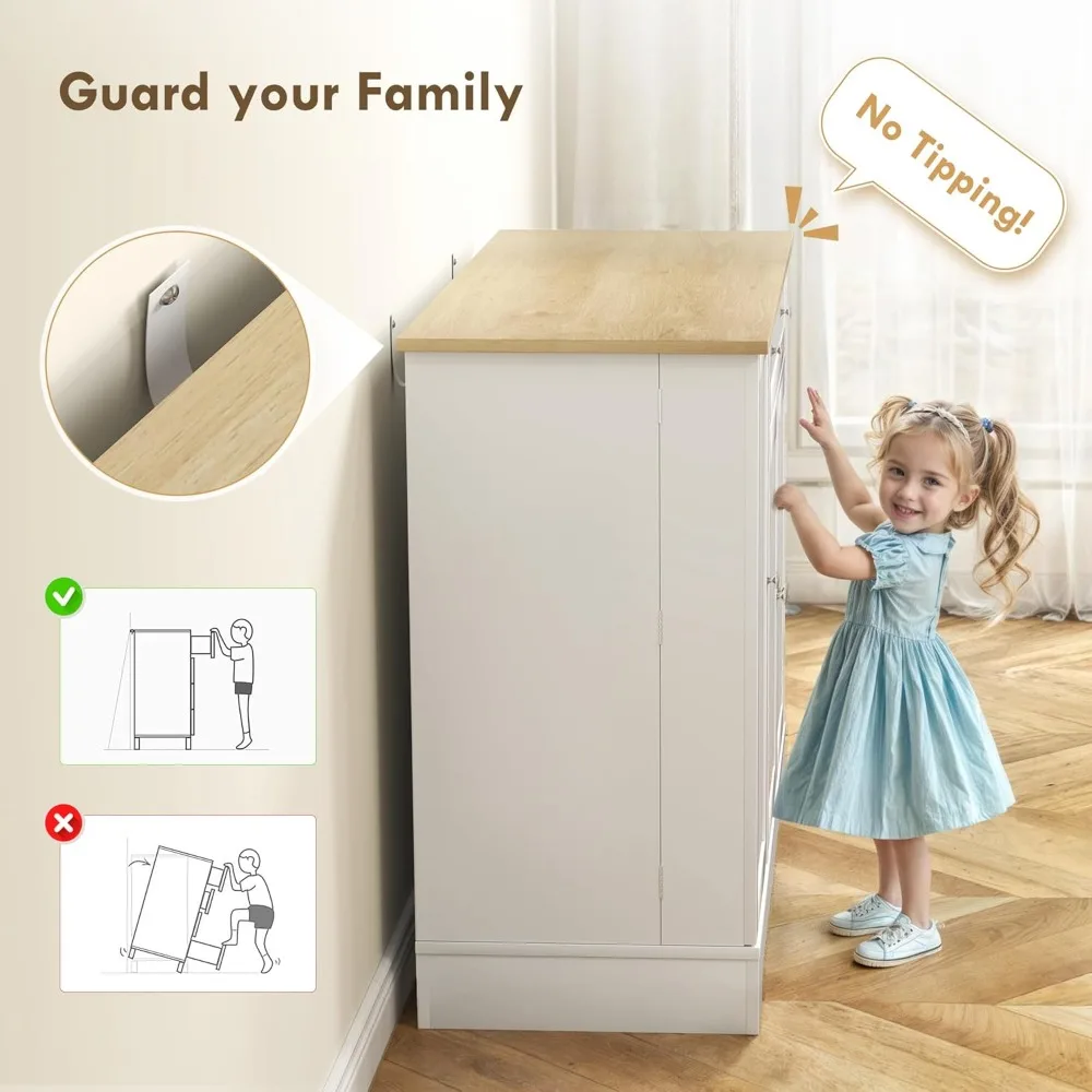 خزانة قهوة وبار معاصرة مع مساحة تخزين، بوفيه خزانة جانبية مع أدراج، أرفف قابلة للتعديل، مخزن مطبخ مدمج #6