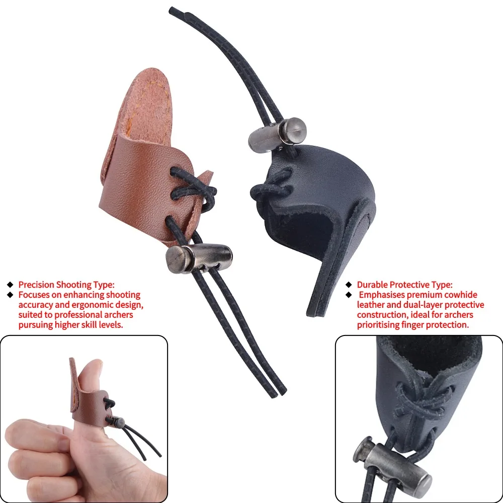 عالية الجودة الرماية الإبهام الحرس قابل للتعديل يجب أن يكون ملحق إصبع الحرس حامي كلا اليدين قوس منحني عشاق الرماية #3