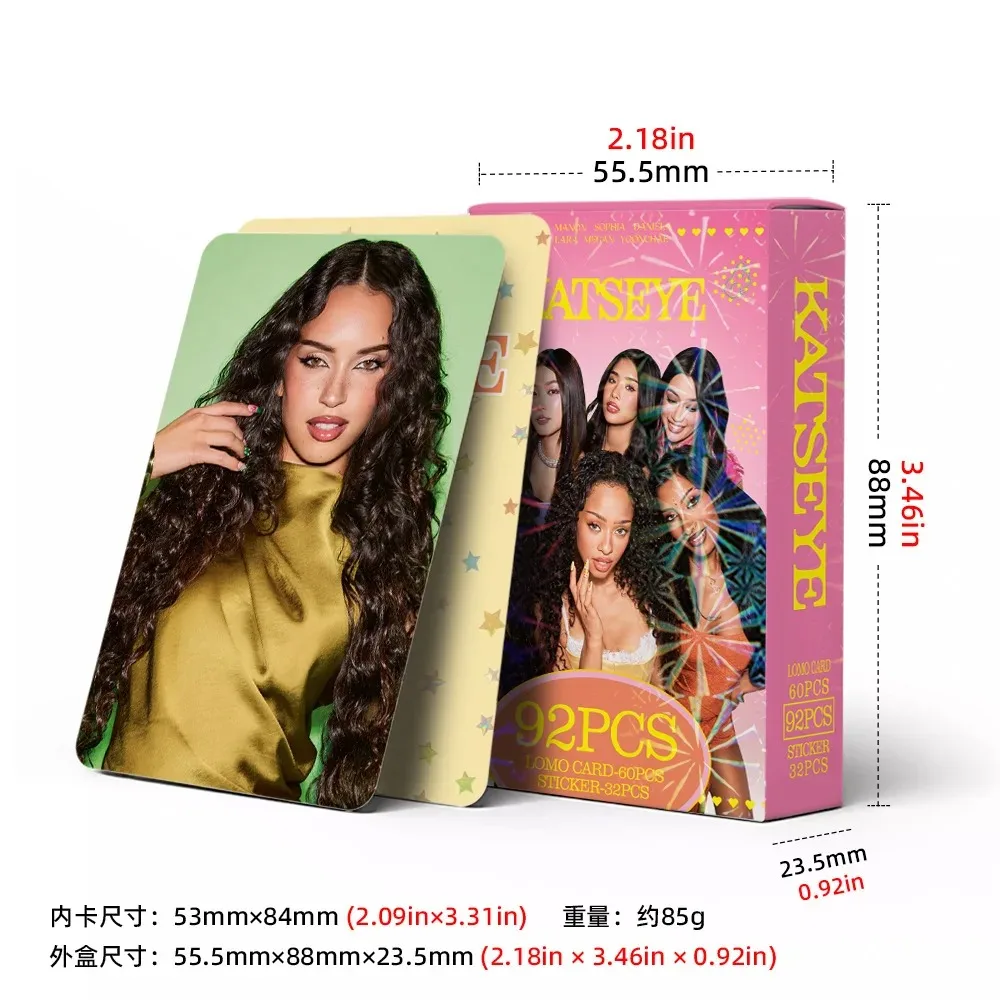 55/92Pcs Kpop Idol KATSEYE Album Gabriela Lomo Cards LARA DANIELA HD Printd Photocards Stickers MANON MEGAN YOONCHAE Fans Gift