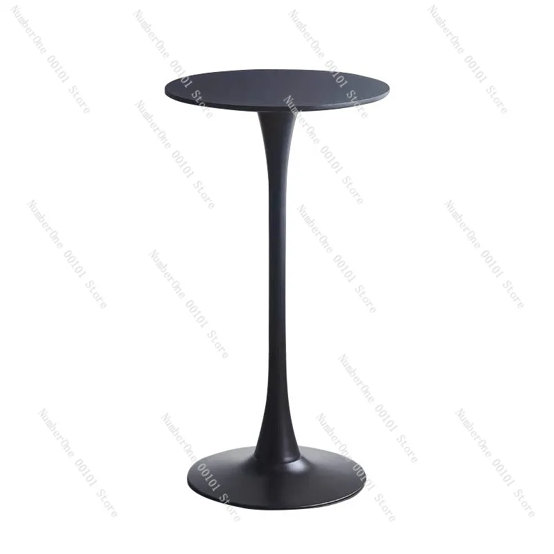 Elegant Minimalist Round Coffee Table Compact Tea Table Modern Bedside End Table for Living Room Reception Lounge Negotiation