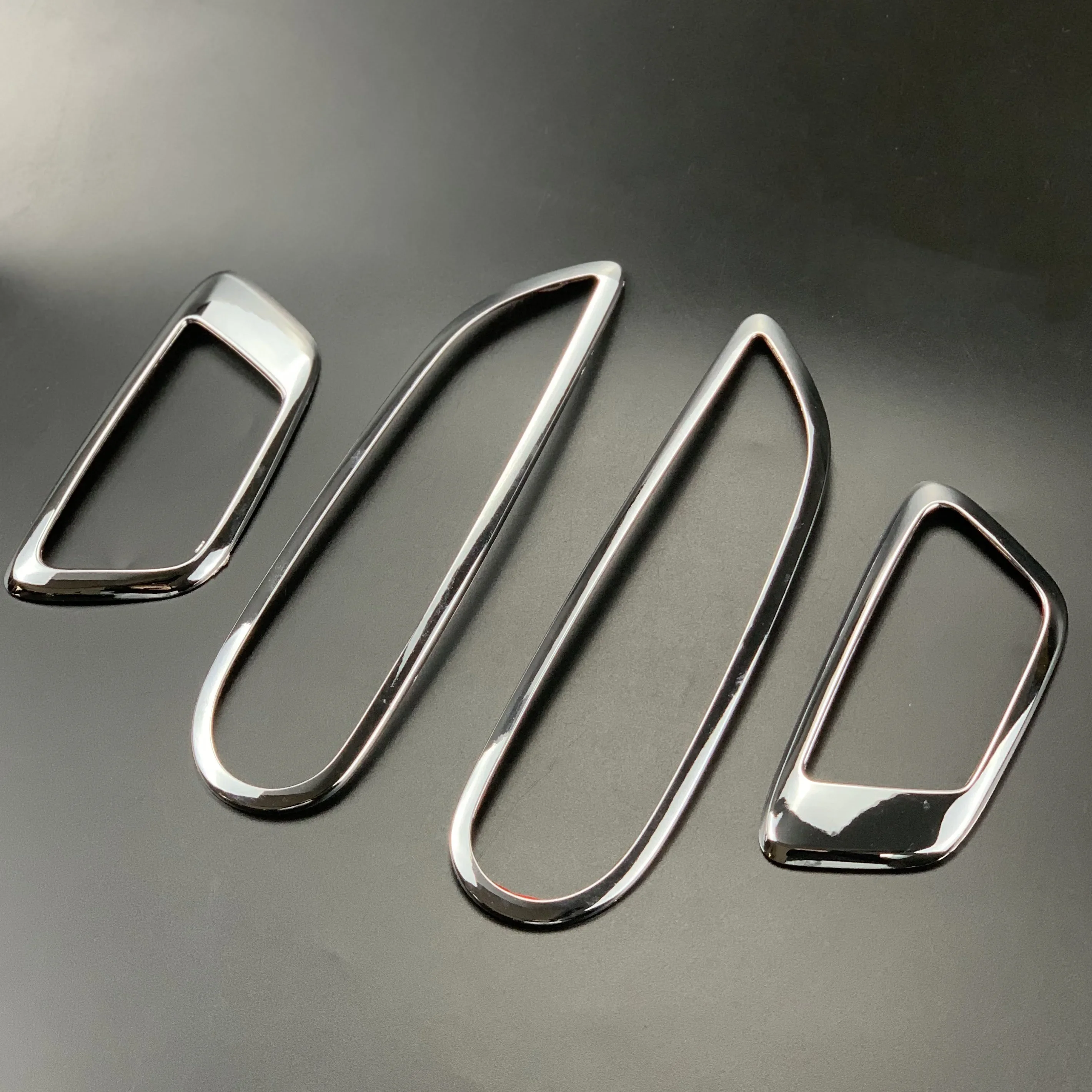 4pcs/lot For Ford Ecosport Fiesta interior door handle decorative circle ABS Chrome trim decoration ring border stickers