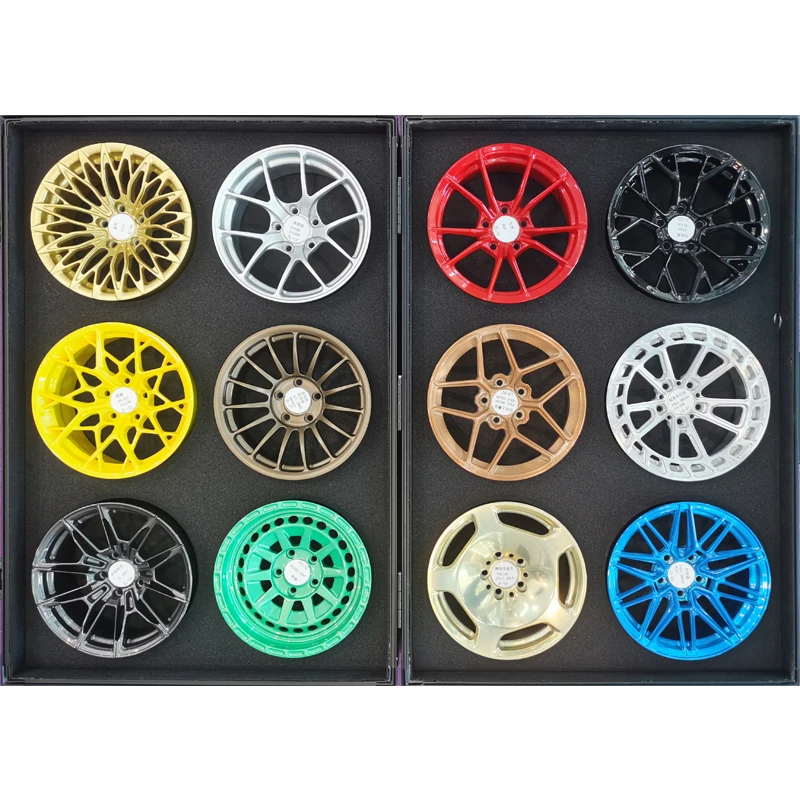 

Exquisite small wheel hub samples in various styles and colors 12 pieces 1 set Buy one set and get a beautiful gift box