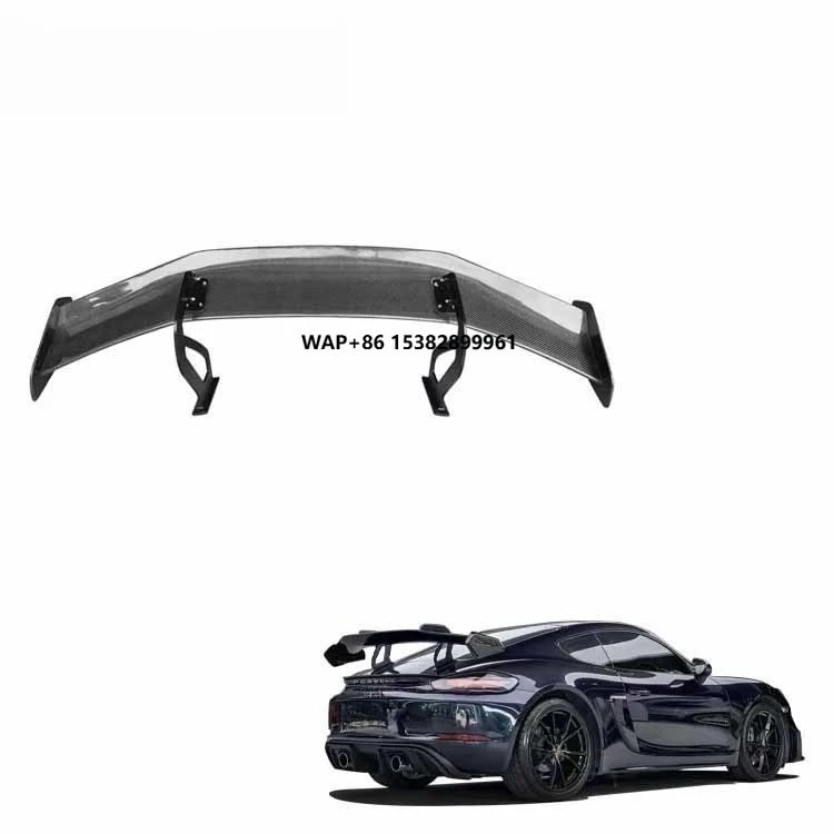 

BK Tuning 718 Cayman Boxster Upgrade GT4RS Style Tail Wing Carbon Rear Trunk Spoiler for 718 981 982 GT4 RS Rear Spoiler