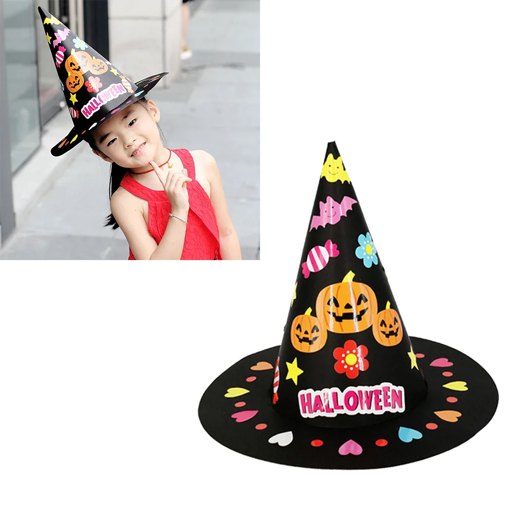 Alasum Hat Set 2pcs Halloween Craft Kit for Kids Boys Girls Party Handmade Accessory
