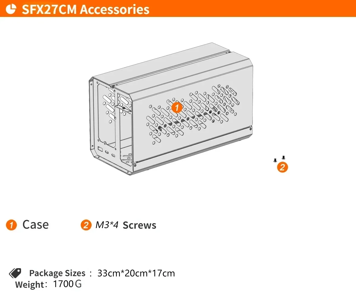 Imagem -05 - Capa para Th3p4g3 Ocup4v2 Oculink Thunderbolt3 Usb4 Pcie 4.0 Atx Sfx Flex Placa Gráfica Externa Gpu Dock Egpu Metal Frame Case