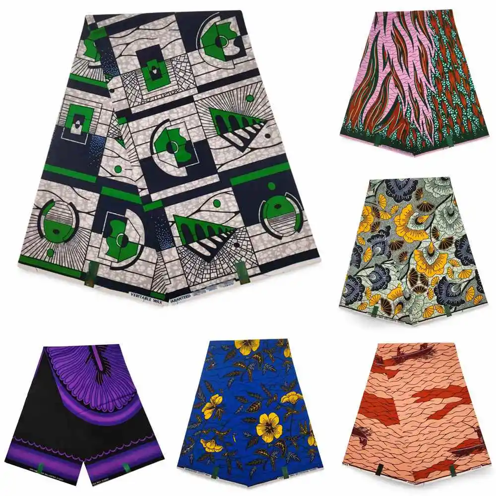 

Veritable Super Guaranteed Real Wax Fabric Soft Real Dutch Hollandais Original Pagne Africa Dress 100% Cotton Wrapper Loincloth