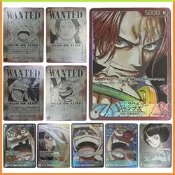 Anime ONE PIECE DIY ACG Shanks Buggy Luffy Robin Refraction Tabletop Battle Game Collectible Card Toys for boys Birthday Present