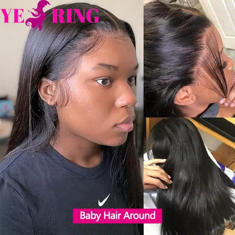 13x6 Straight Lace Frontal, 100 % Echthaar, frei geschnittener Verschluss, vorgezupftes Remy-Haar für Frauen, natürliche Farbe, Lieferung in 2-5 Tagen – Detail 4