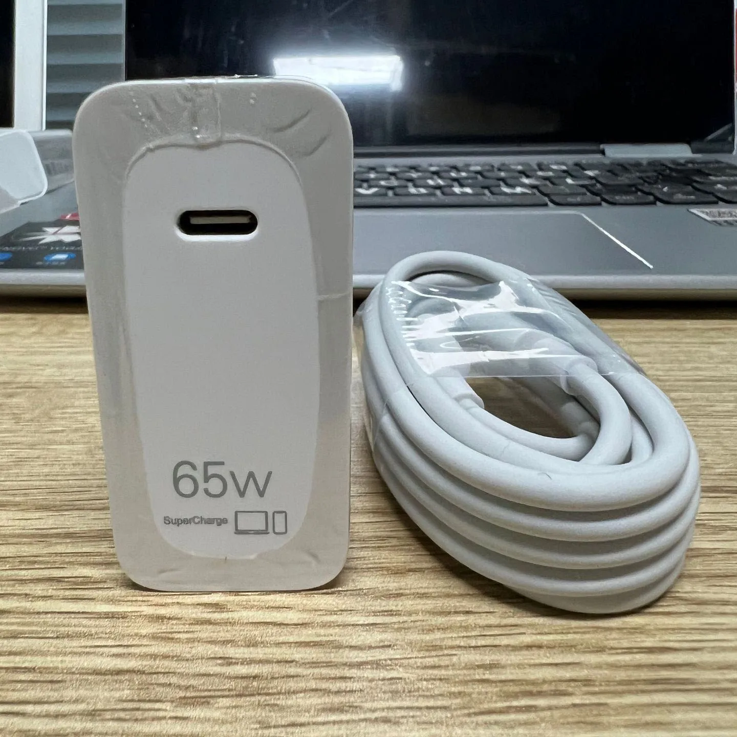 65W Super Charger for Xiaomi Huawei Matebook 13/14 with EU Plug USB C Power Adapter for Laptop 2M 6 Core USB C to Type C Cable