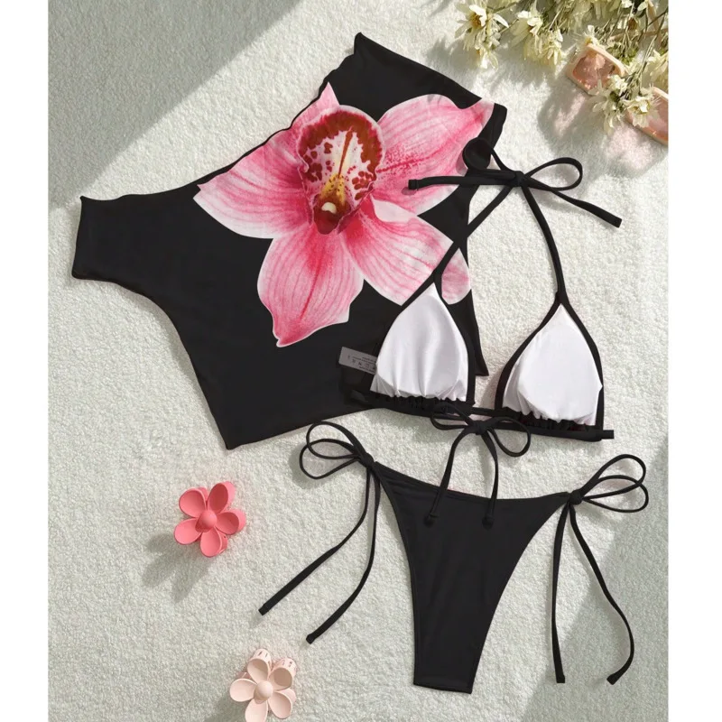 2026 sexy biquinis feminino maiôs feminino de três peças de banho praia natação wear fatos de banho conjunto de biquíni brasileiro piscina banhista