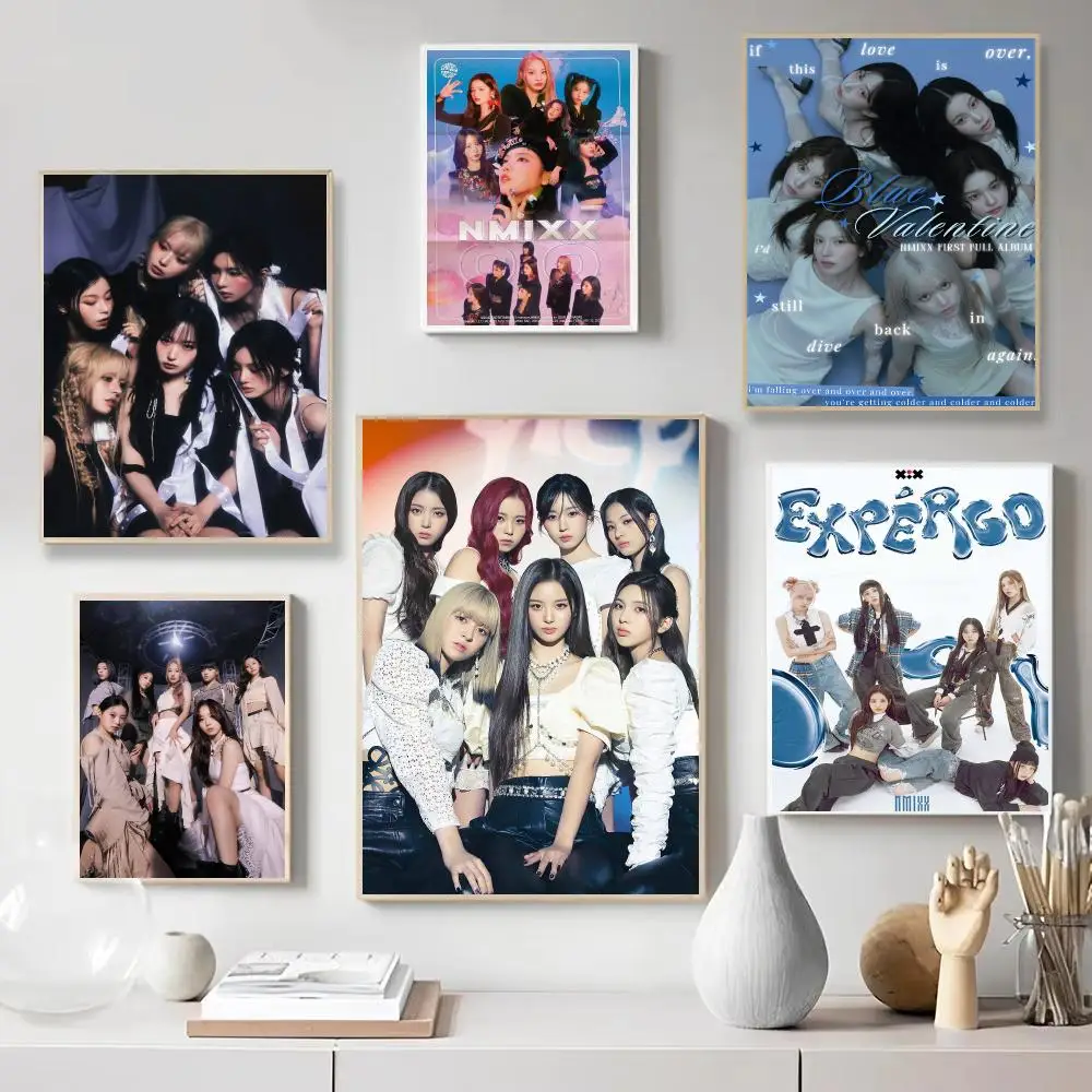 Kpop N-NMIXX music Poster Wall Art Print Poster for Bedroom Living Room Home Decor Gift Artwork