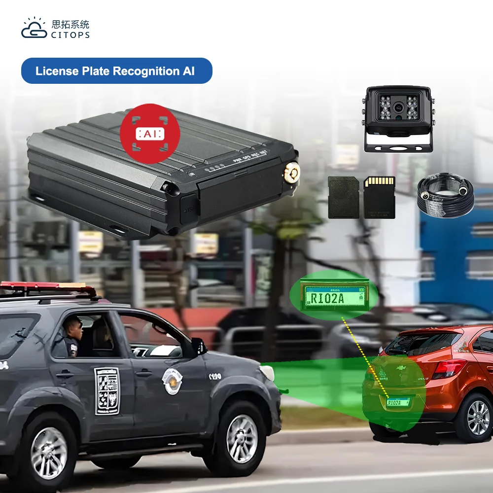 

CITOPS Intelligent MDVR License Plate Recognition System with AI Analysis & Real-Time Video GPS Tracking for Patrol Vehicles