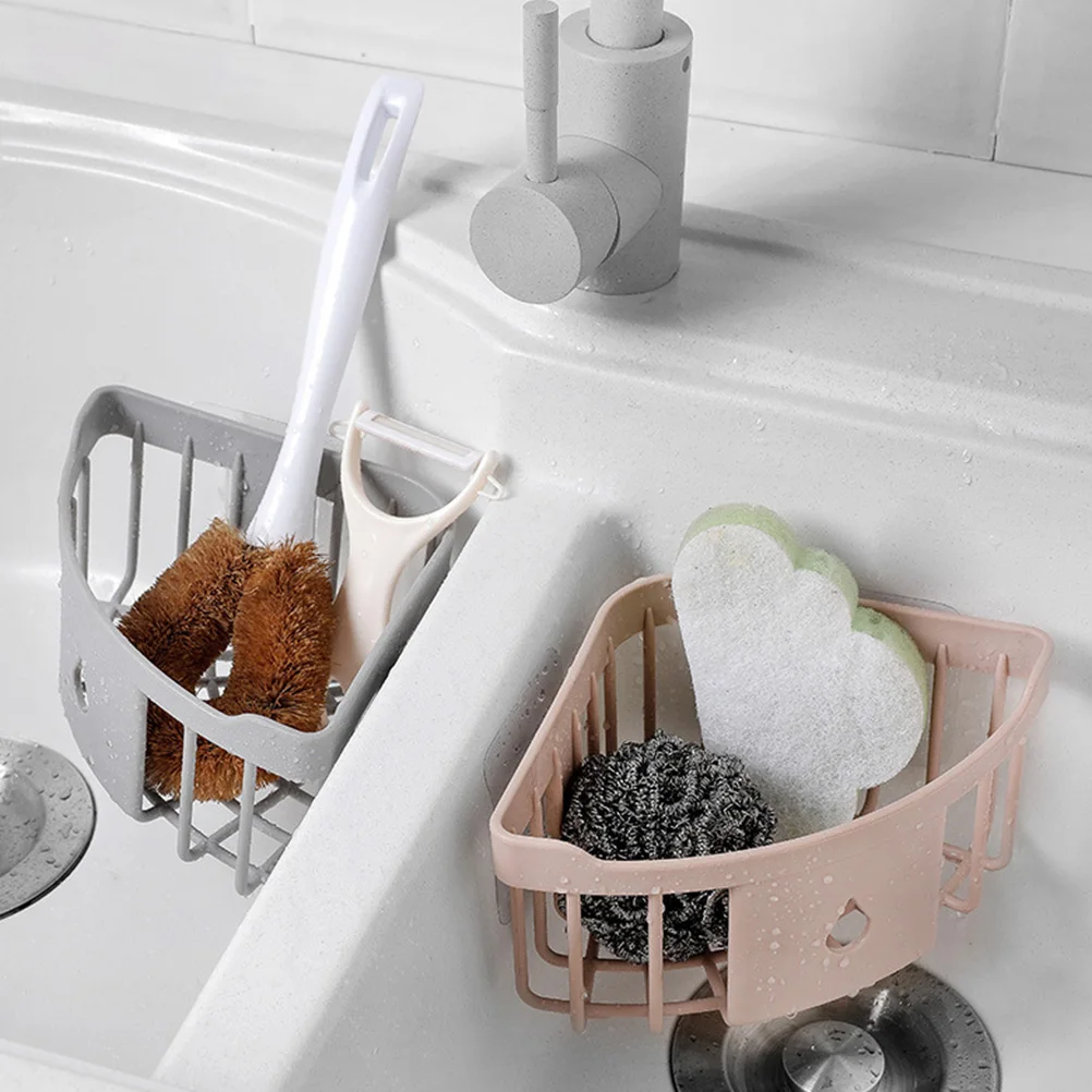 

3Pcs Corner Shower Storage Baskets Simple Wall Mounted Bathroom Shelf Sink Organizer Space Saving Wall Storage Rack for Home