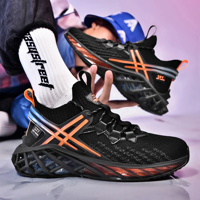 Men Sneakers Lightweight Running Shoes Male Non-Slip Soft Cushioning Athletic Training Sport Footwear Tenis Masculino Zapatillas