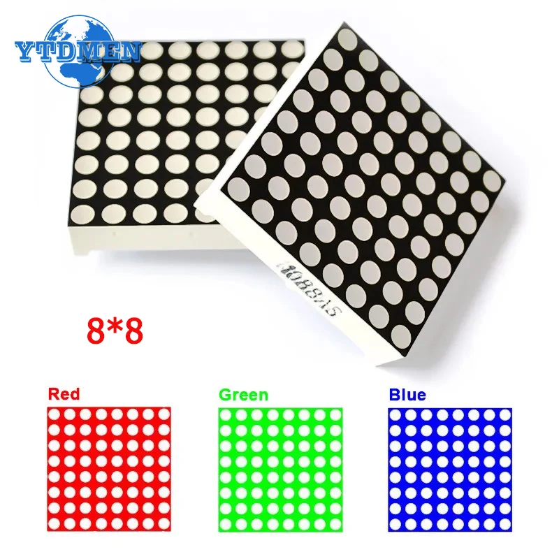 1PCS 8*8 Dot Matrix Display Modul Gemeinsame Kathode Led-anzeige Rot Blau Grün 3MM 1088AS zeigt Bord MAX7219