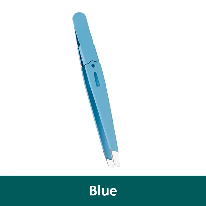 QIWU – pince à sourcils colorée, 1 pièce, beauté des cheveux, outils de maquillage, extracteur de poils fins, incliné en acier inoxydable