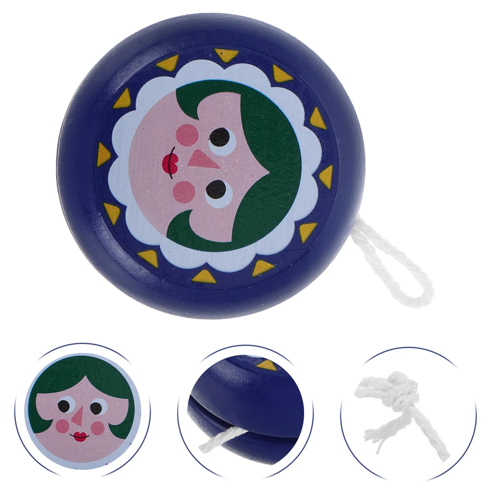 Wooden Yoyo for Kids Beginners Solid Wood Soldier Design Yoyo Ball Improves Coordination and Dexterity Versatile Indoor