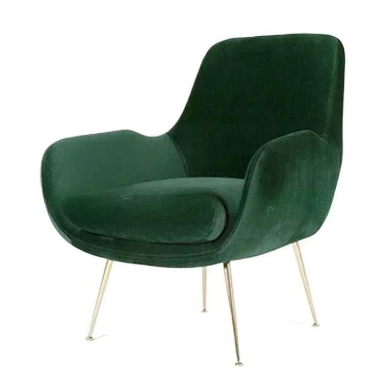 Simple post-modern light luxury metal single and double sofa chair custom furniture hotel sales department