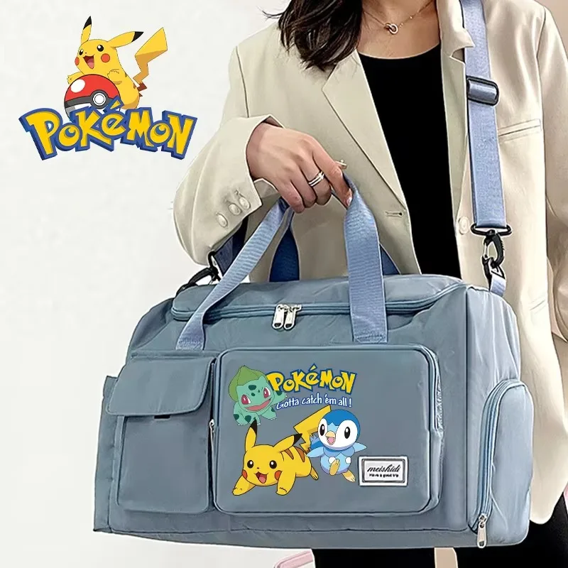 Pokemon Pikachu Outdoor Sports Fitness Large Capacity Storage Travel Bag Dry Wet Separation Swimming Multi-functional Handbag