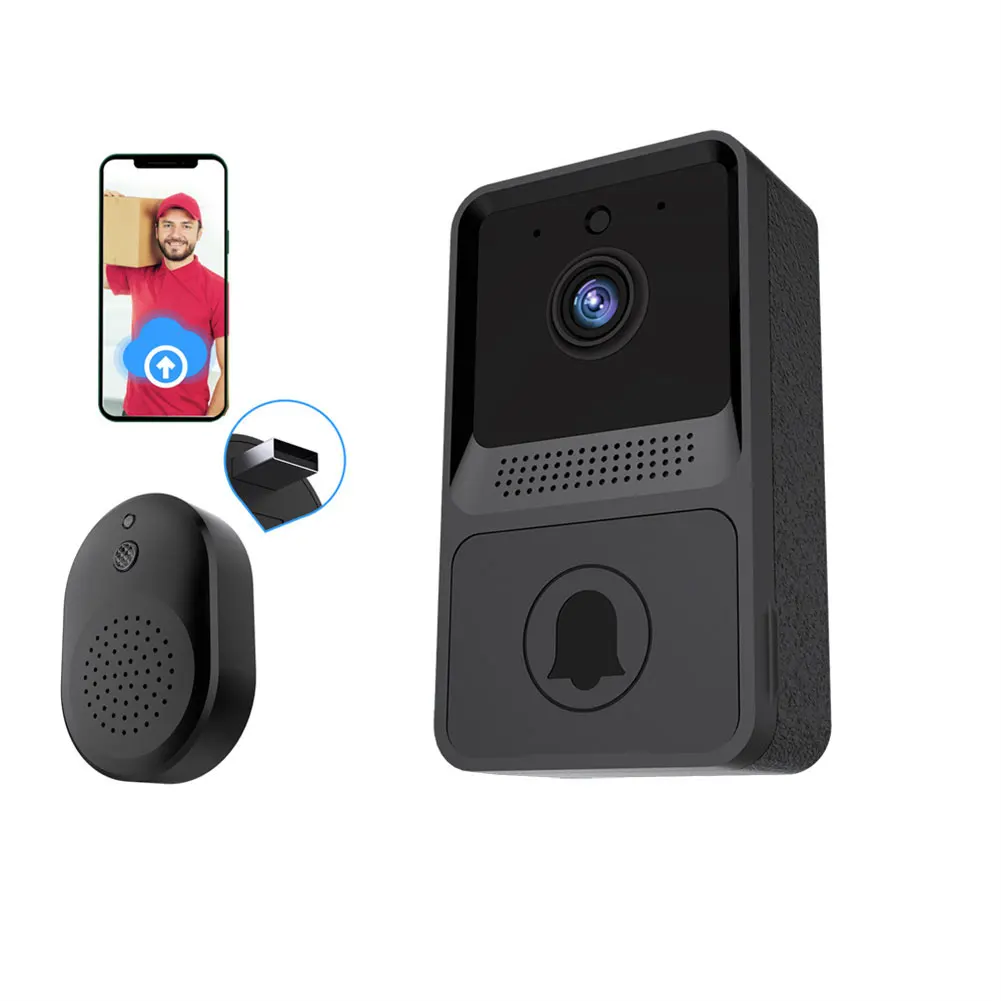 Smart Video Doorbell Camera IR Night Vision Digital Door Viewer WiFi Battery Magic Door Eye Two-Way Intercom Security Protection