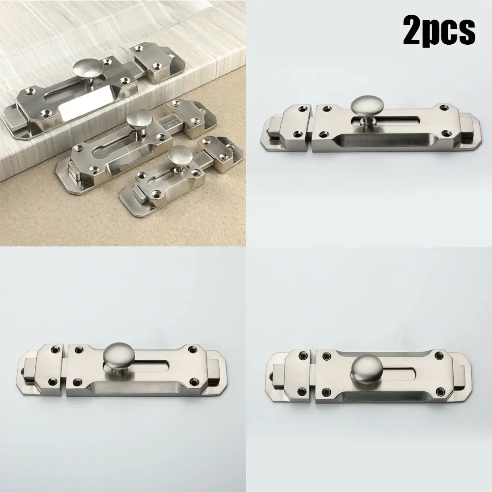 YTOM 3/4/5inch Brushed Door Lock Slide Bolt Latch Sliding Door Window Bolt  Hardware For Gate Safety Toilet Door Lock Buckles