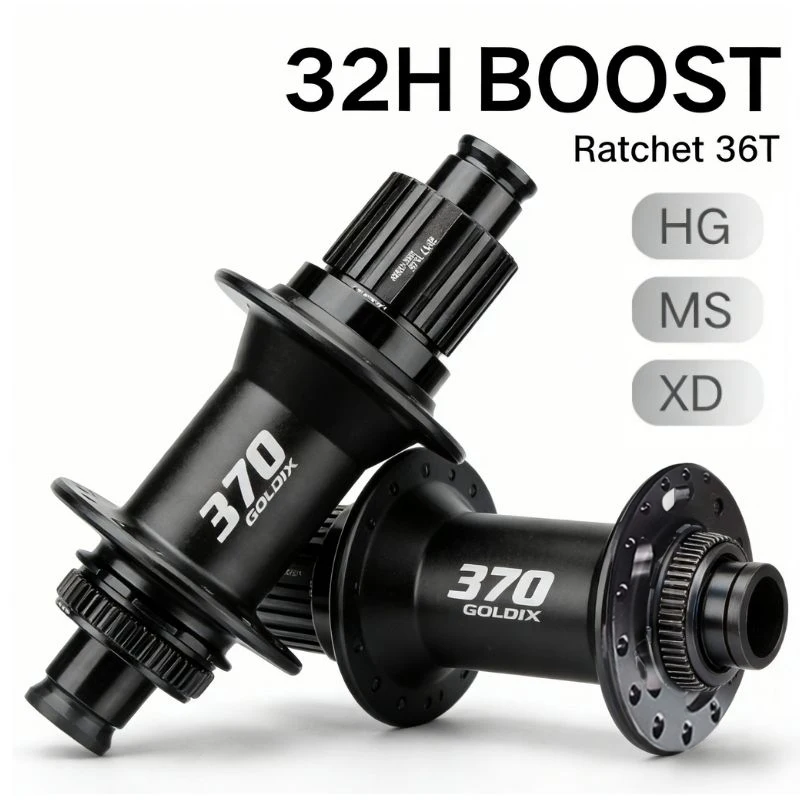 

Boost Cube 32 Holes 36T Ratchet 12x148 Rear 15x110 Front Hub Centerlock Sealed Bearing 12V Micro Spline for MTB Bike