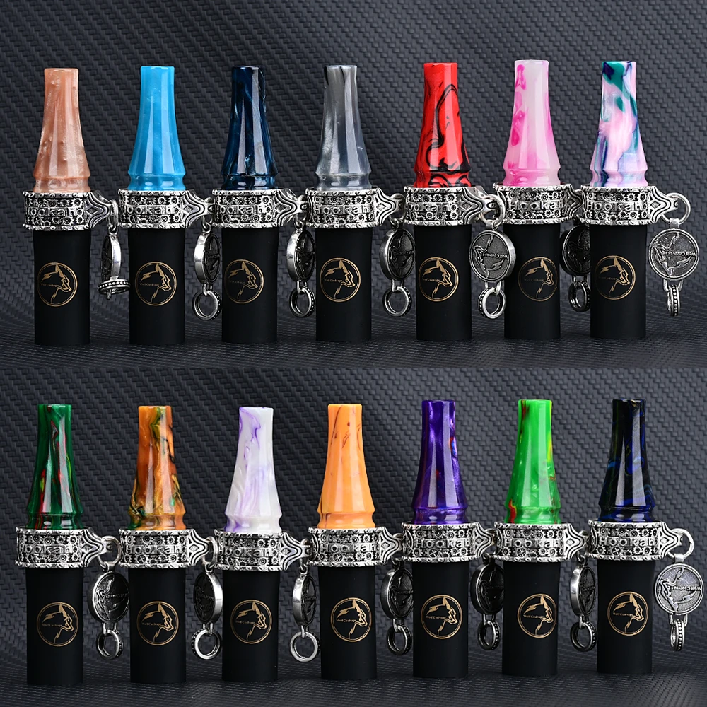 Shisha Water Pipe Accessories Resin Hookah Sheesha Chicha Narguile Silicone Hang Rope Strap Mouth Tips Resin Hookah Mouthpieces